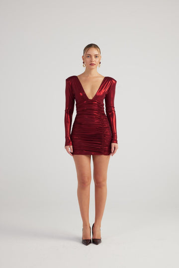 Karly Dress Burgundy