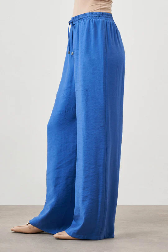 Mizalle Wide Leg Pants Blue Apparel Blue