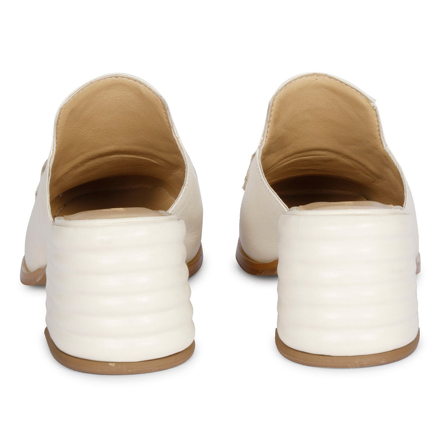 Saint G Julia Heel Loafers Footwear Off White 
