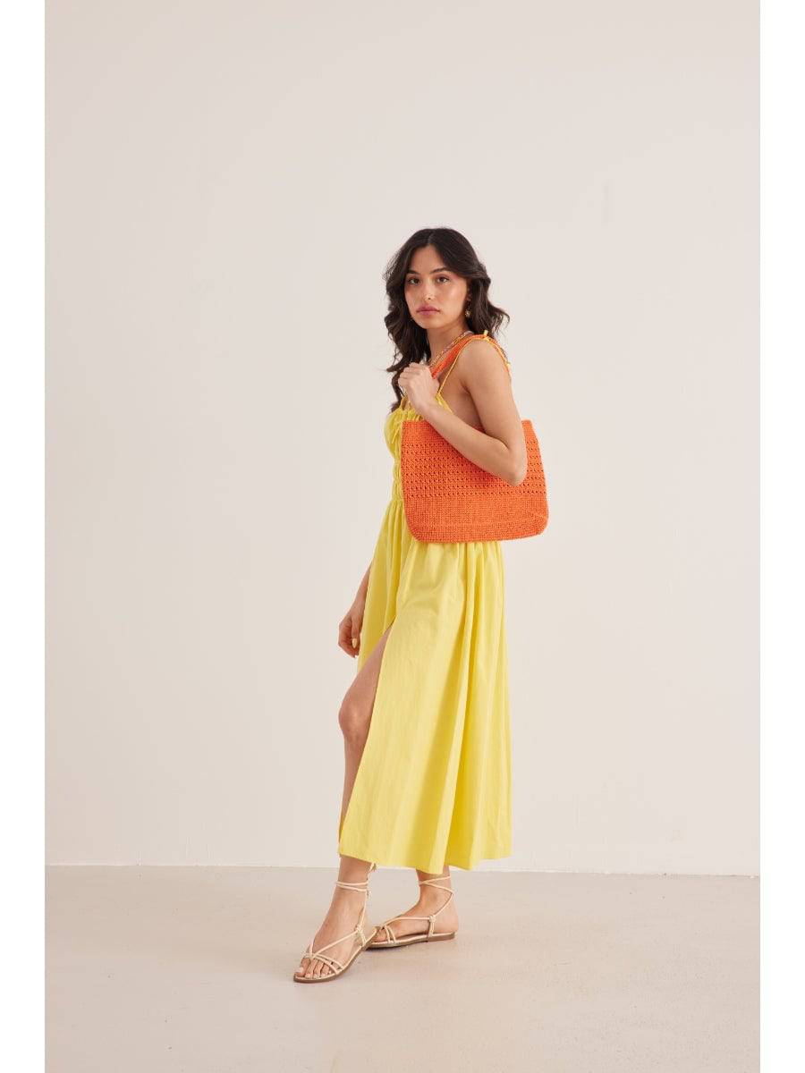 Sunshine Yellow Midi Dress