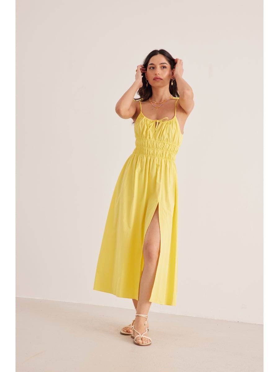 Sunshine Yellow Midi Dress