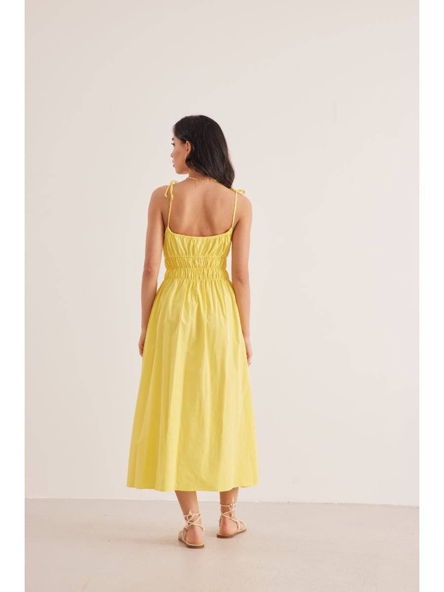 Sunshine Yellow Midi Dress