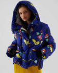 Flower Patterned Inflatable Coat Standard Color  - Porterist 1