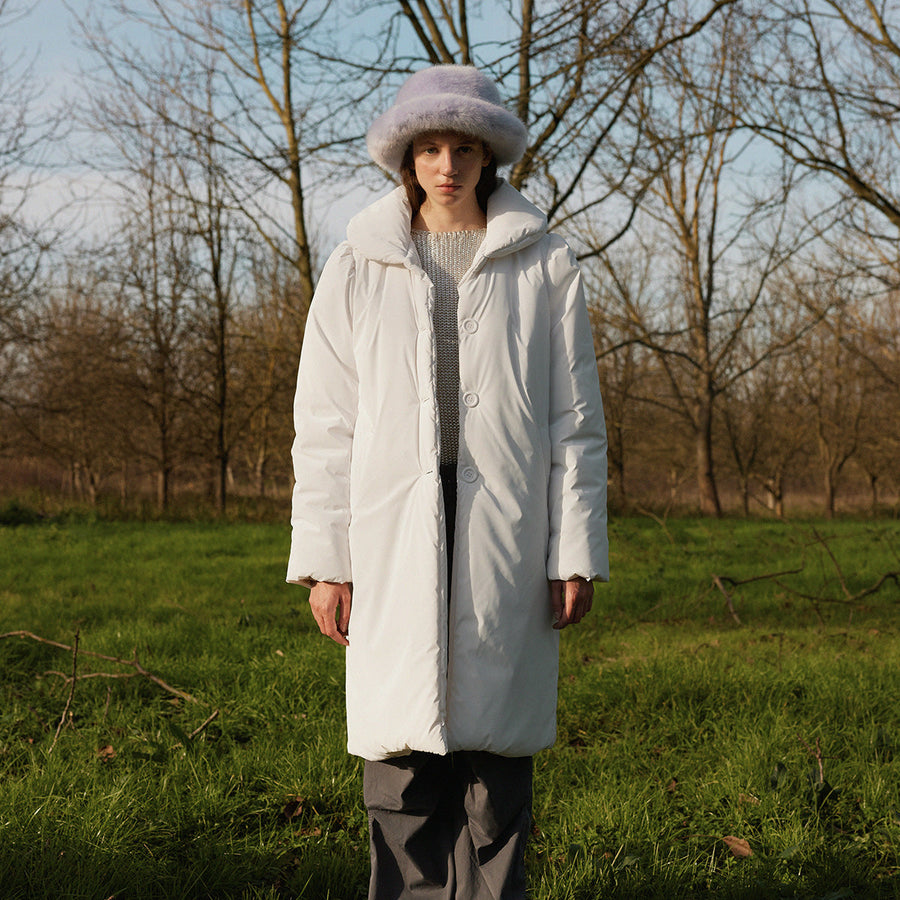 Cloud Matte White Inflatable Coat | Porterist