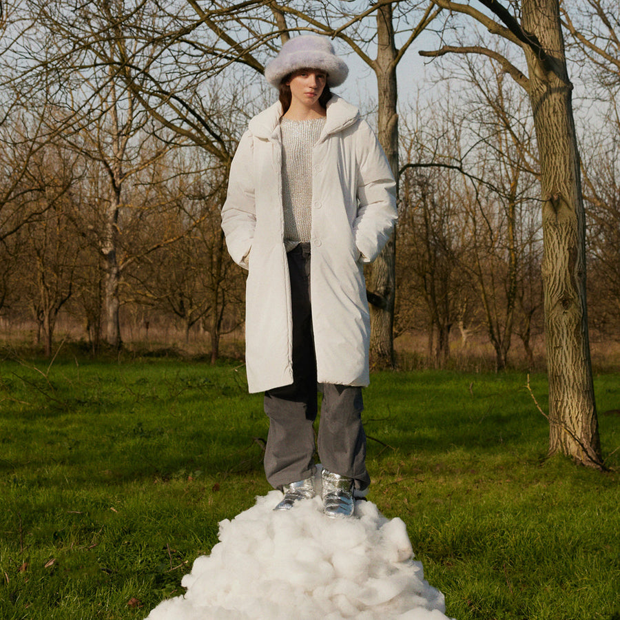 Cloud Matte White Inflatable Coat | Porterist