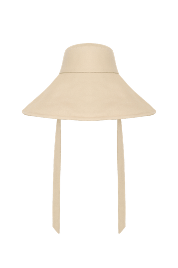 Oversized Cream Hat With Shade | Porterist