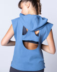 Cut - out Hoodie Blue | Porterist