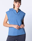 Cut - out Hoodie Blue | Porterist