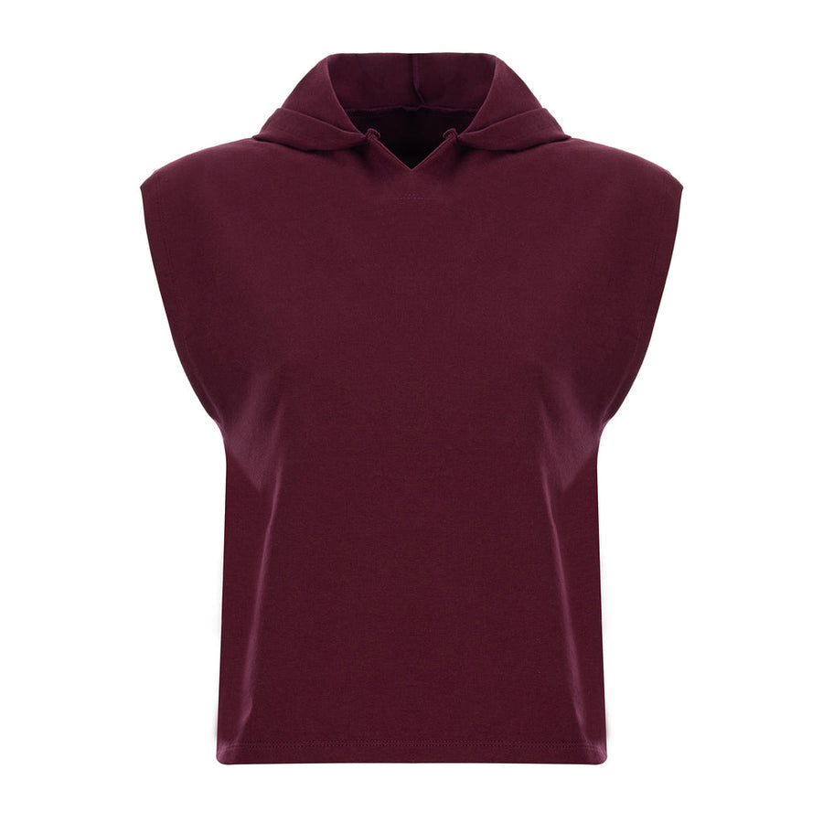 Cut - out Hoodie Maroon | Porterist