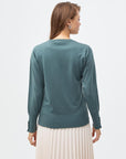 Crewneck Knitwear Blouse Mold Green