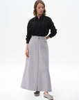 Bell Skirt Gray with Metal Accessories