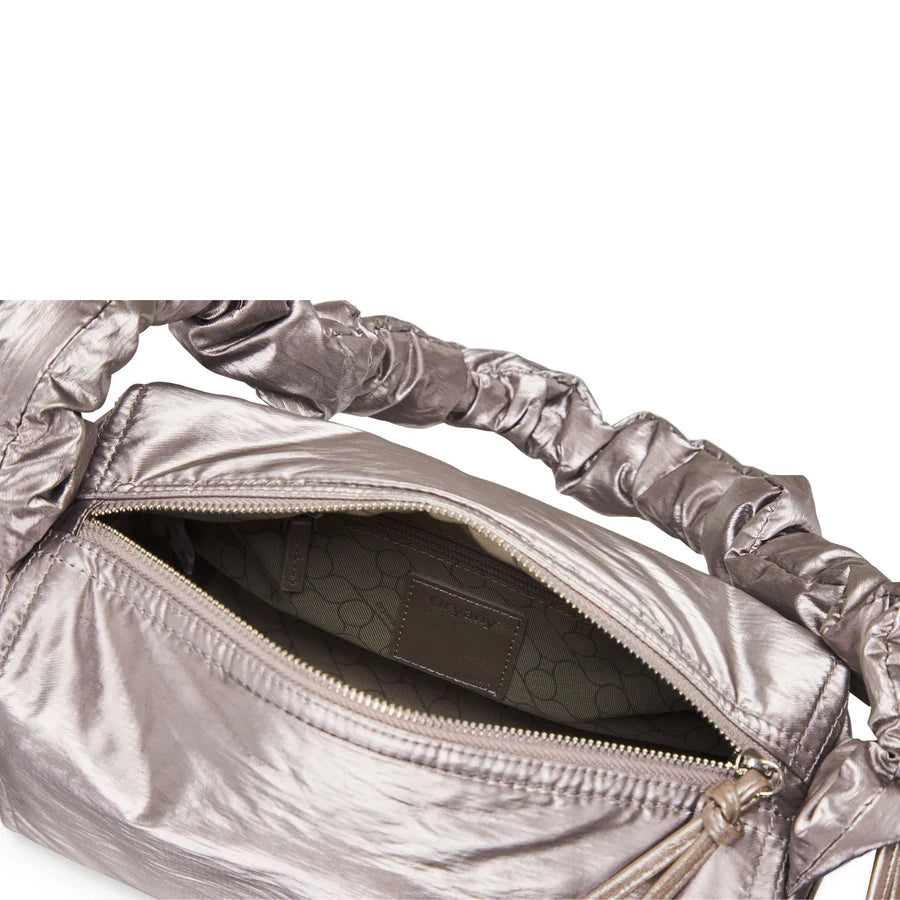 Oryany Scrunch Shoulder Handbags Pewter 