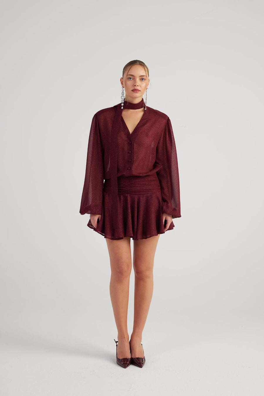 Vanesa Dress Burgundy