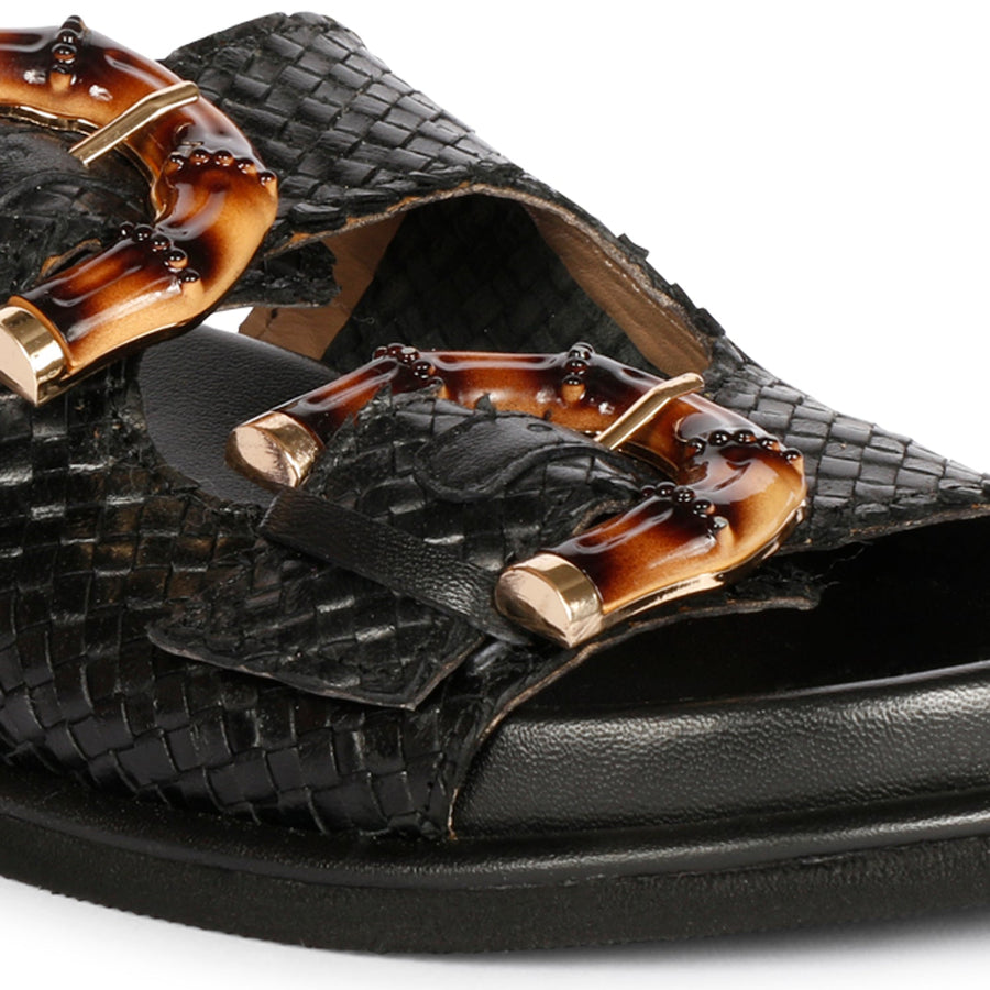 Saint G Venice Flat Sandals Footwear Black 