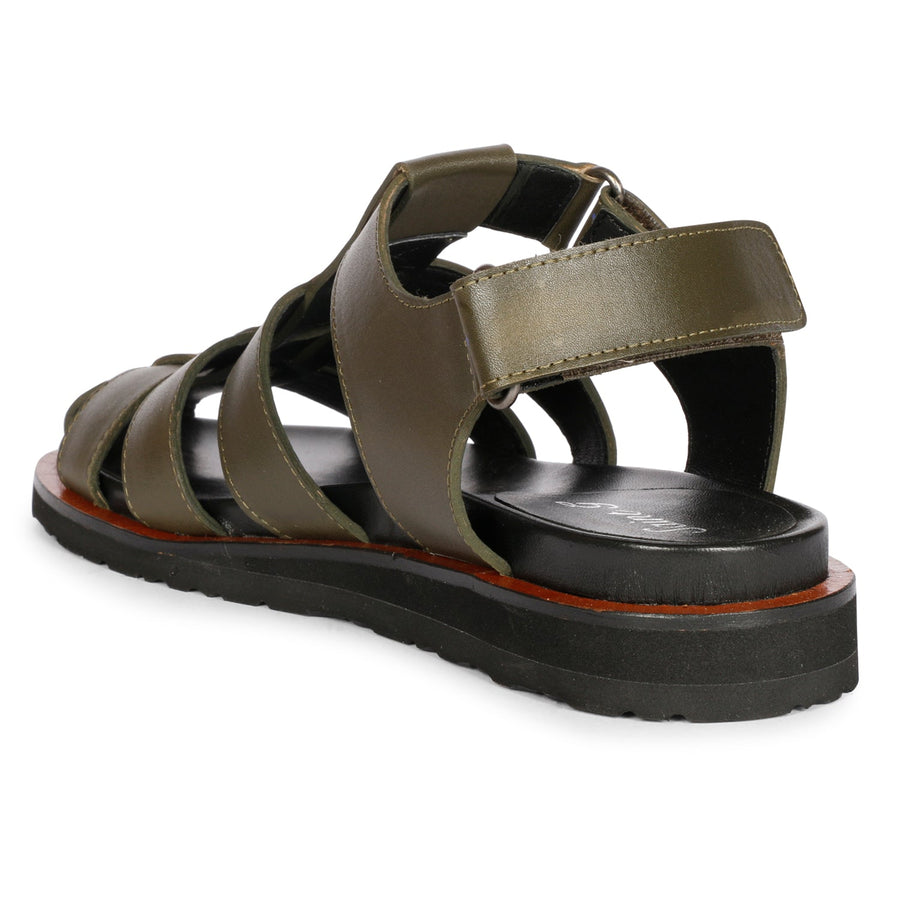 Saint G Neive Flat Sandals Footwear Khaki 