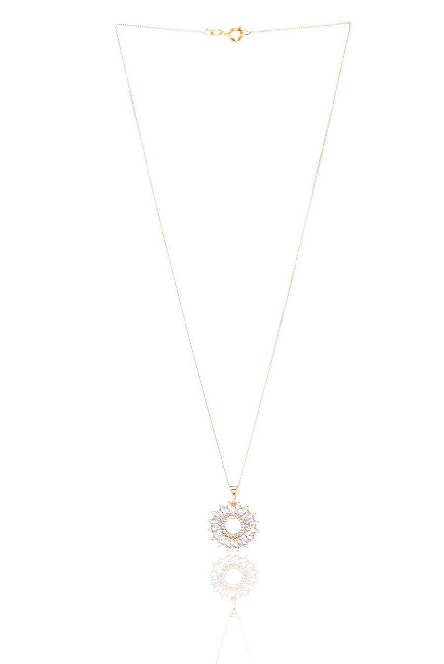 Diamond Gold Flower Necklace