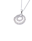 Diamond Silver Almond Necklace