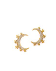 Moon Star Gold Earrings