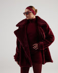 Mobby Fur Jacket Burgundy