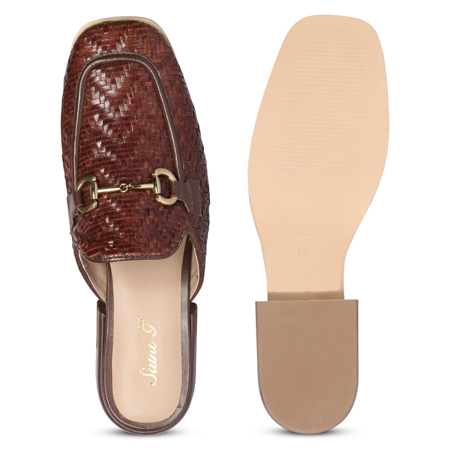 Future Brands Group Brown Izaan Heeled Mule  - Porterist 4