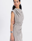 Beige Cowl Neck Midi Dress  - Porterist 4