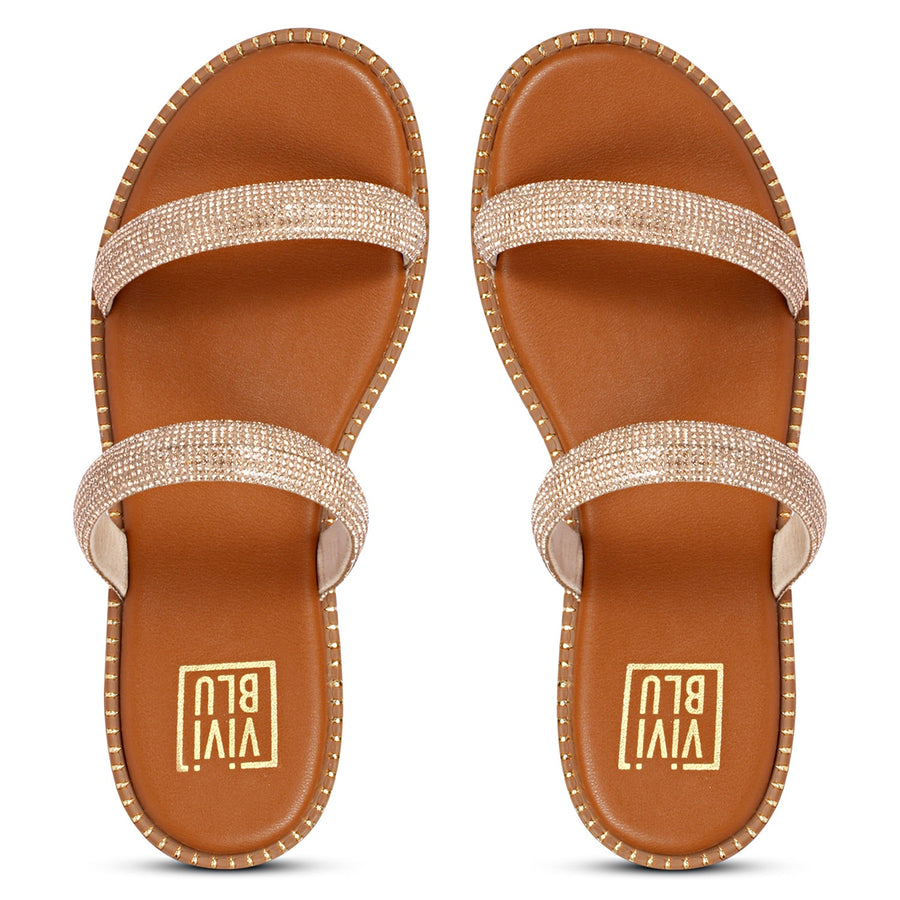 Vivi Blu Zaeneb Flats Footwear Champagne 