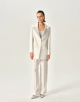 Diana Crystal Embellished White Jacket