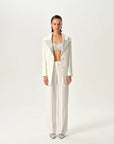 Diana Crystal Embellished White Jacket