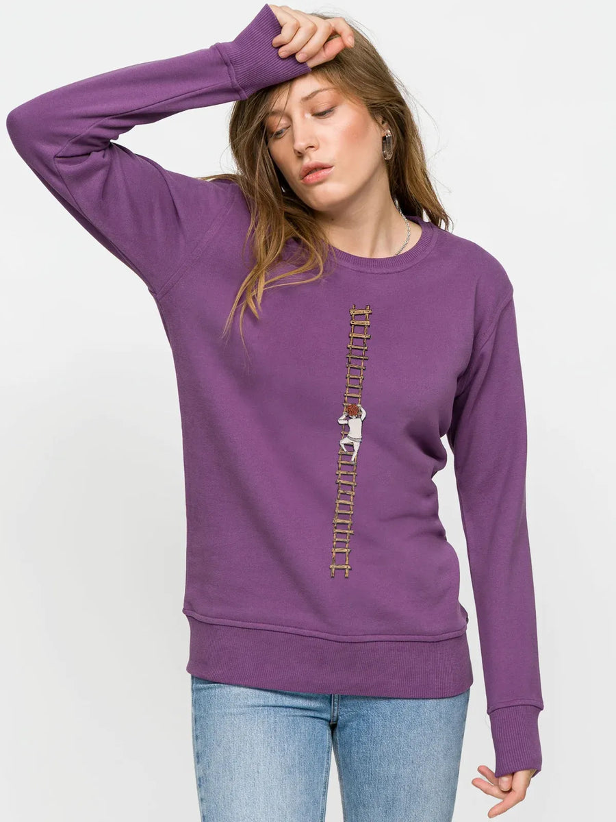 Don’t Look Down Woman Sweatshirt - Purple | Porterist