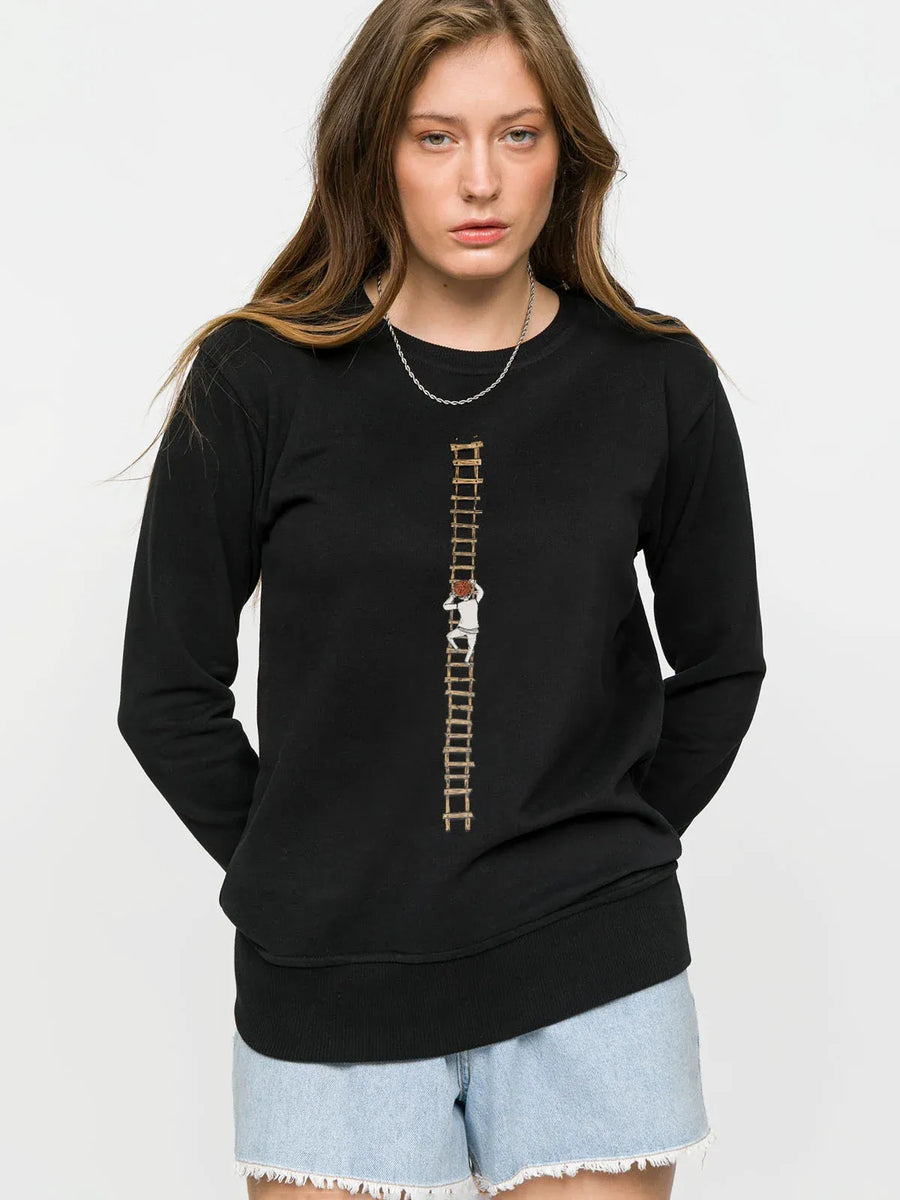 Don’t Look Down Woman Sweatshirt - Black | Porterist
