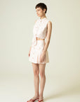 RUE Les Createurs Pink Short Skirt with Button Detail - Porterist 2