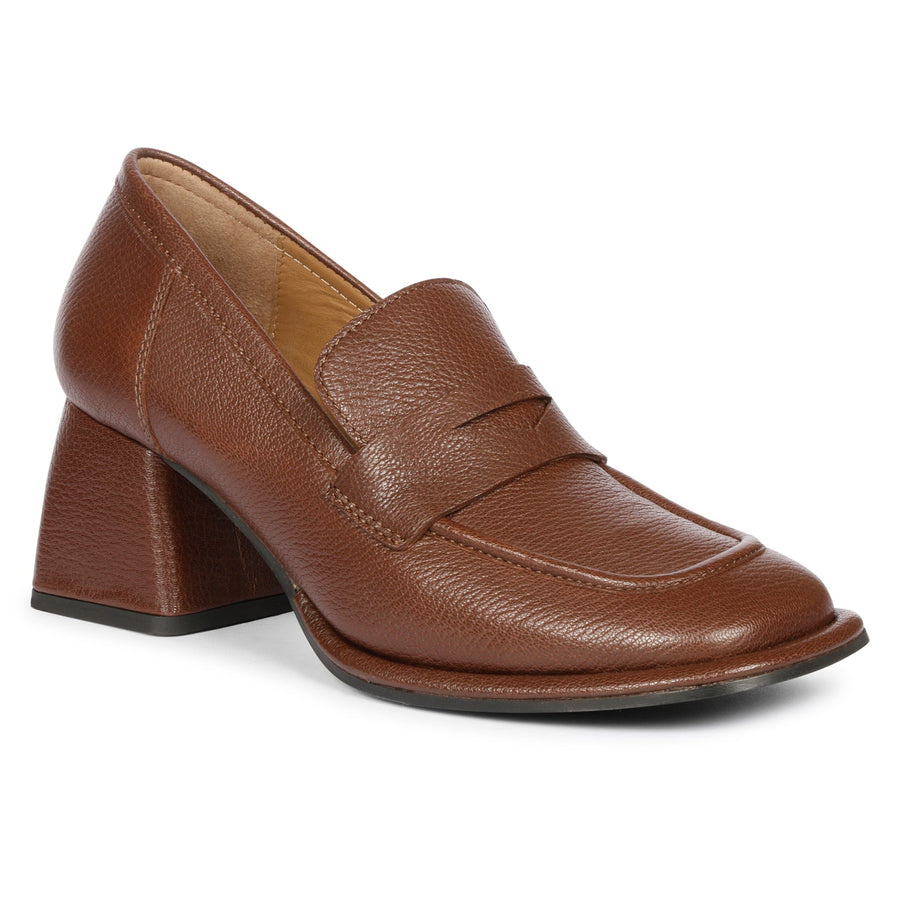 Saint G Viviana Heel Loafers Brown 