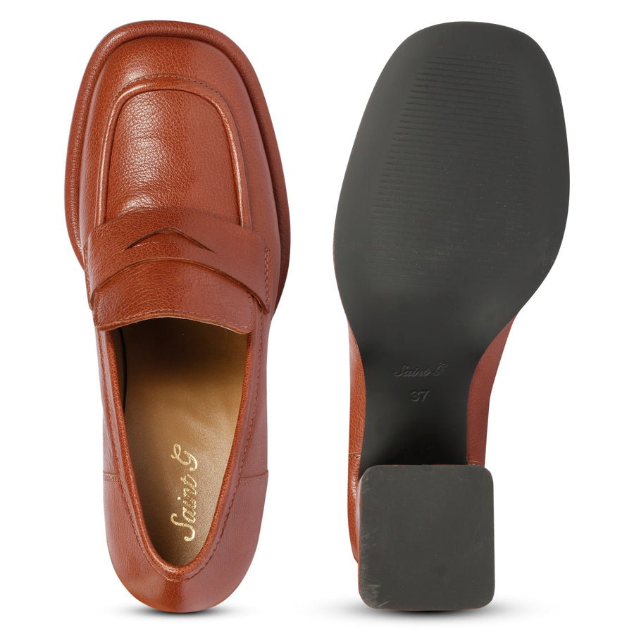 Saint G Viviana Heel Loafers Cuoio 