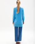 Turtleneck Knitwear Tunic Sky Blue