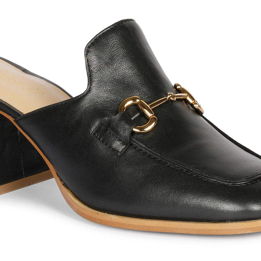 Saint G Julia Heel Loafers Black 