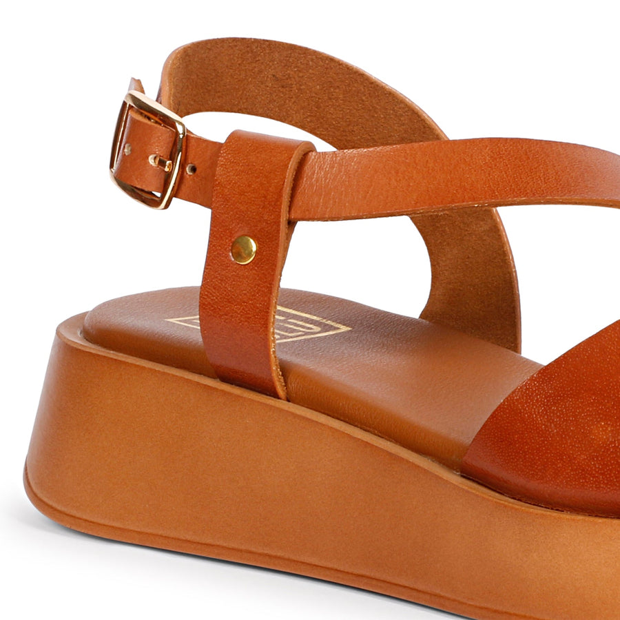 Vivi Blu Nasrin Wedges Footwear Cognac 