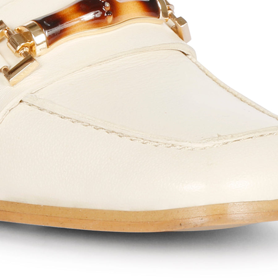Saint G Jenah Flat Loafers Off White 