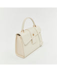 Auda Beige Satchels %100 Genuine Leather