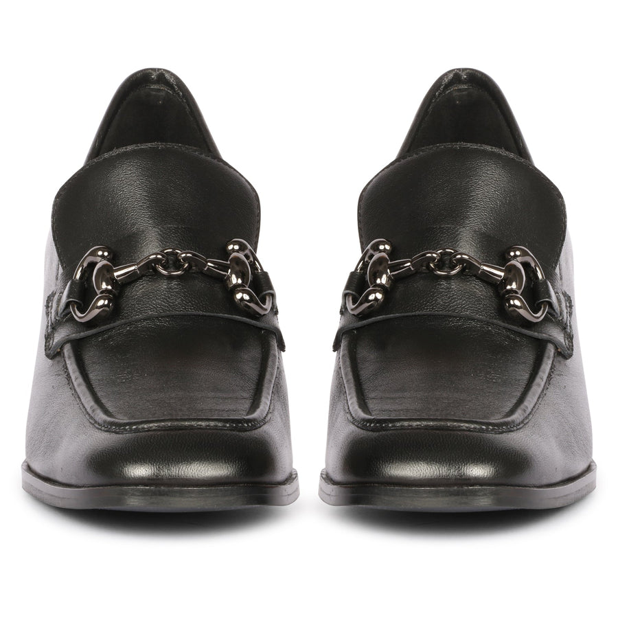 Saint G Isha Heeled Loafers Black 