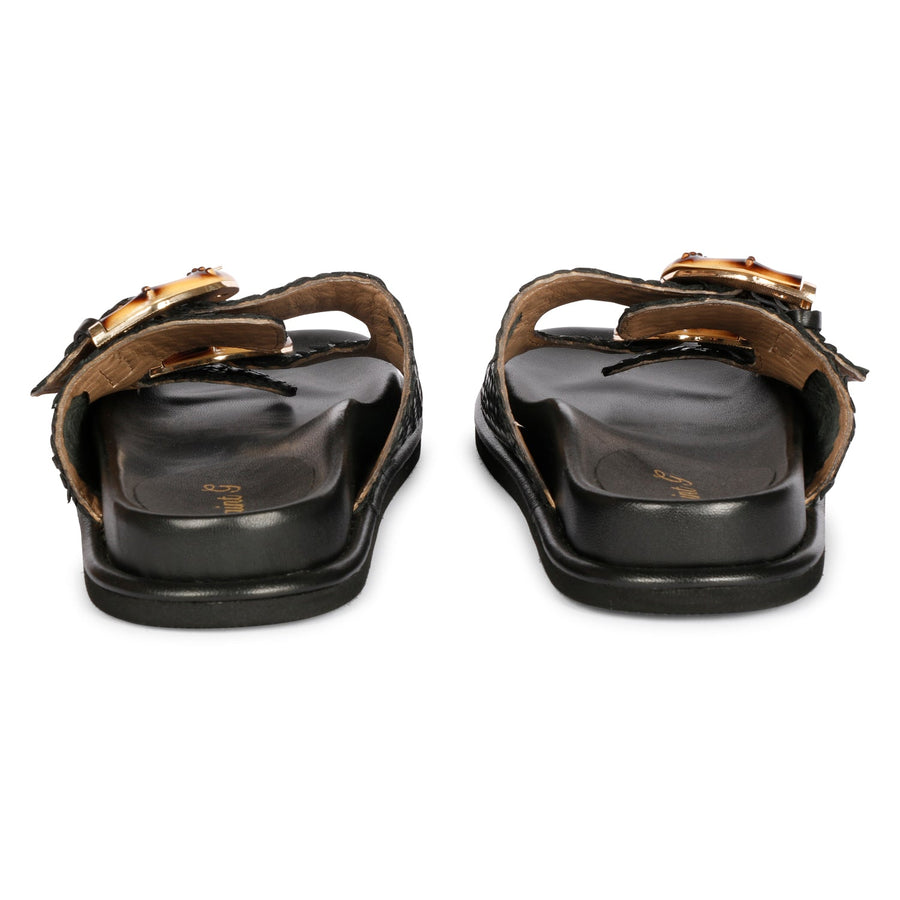 Saint G Venice Flat Sandals Footwear Black 