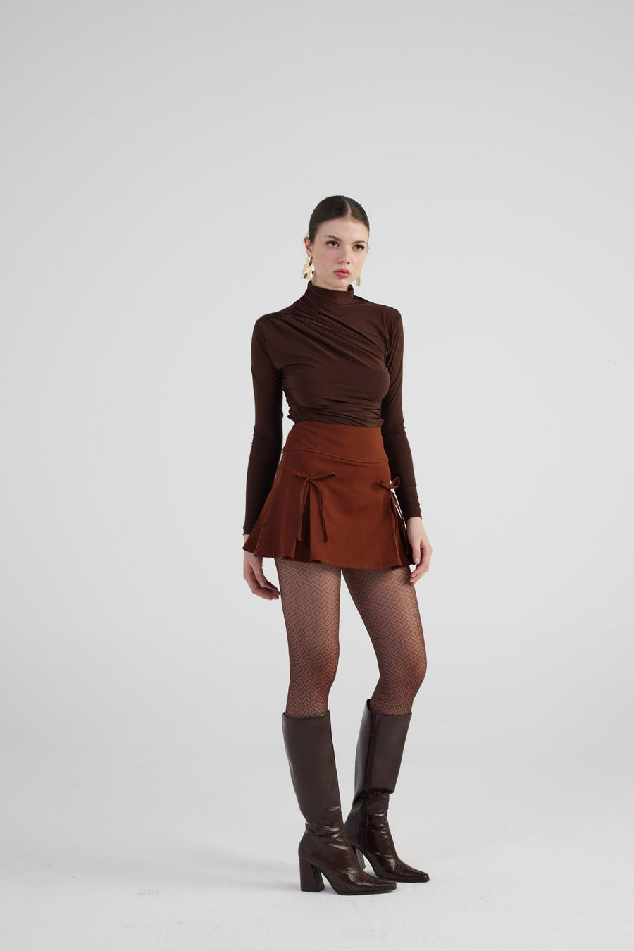 Elena Shorts Skirt Brown