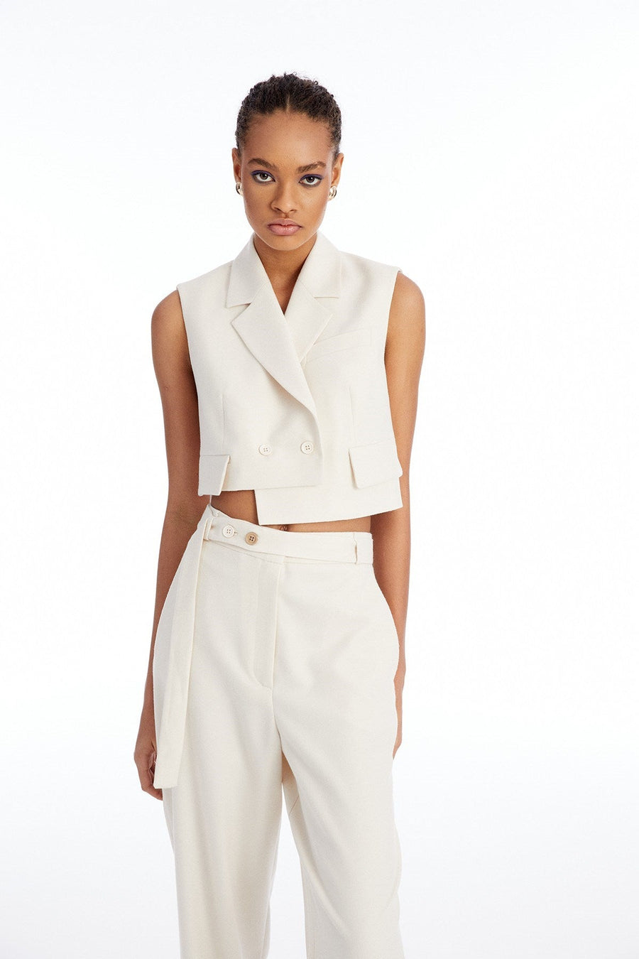 Ecru Crop Vest Fınal Item - Porterist 1
