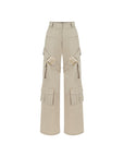 Beige Wide Cut Elsa Cargo Pants | Porterist