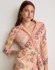 Multicolor Sorbet Ethnic Pattern Knitted Dress - Porterist 2