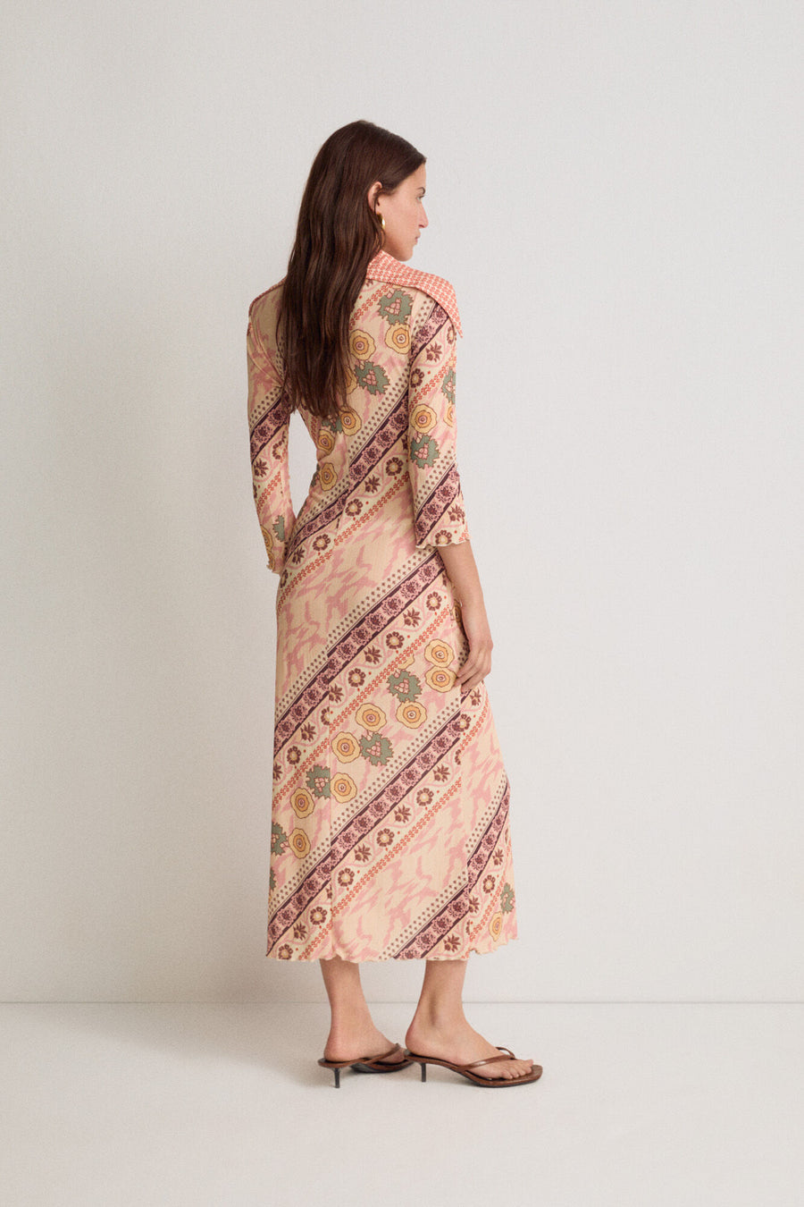 Multicolor Sorbet Ethnic Pattern Knitted Dress - Porterist 5