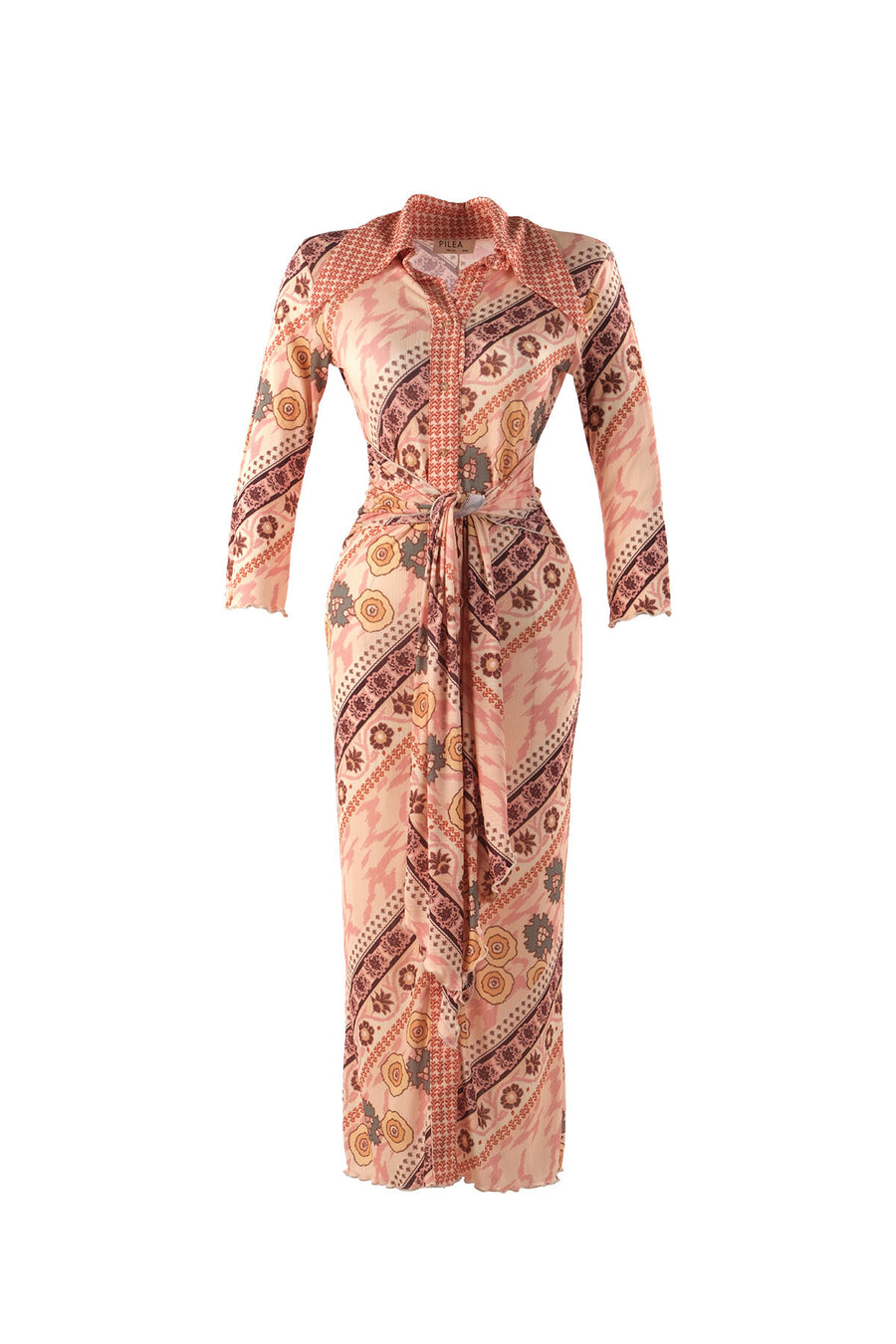 Multicolor Sorbet Ethnic Pattern Knitted Dress - Porterist 6