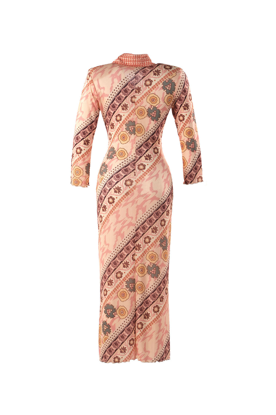 Multicolor Sorbet Ethnic Pattern Knitted Dress - Porterist 7