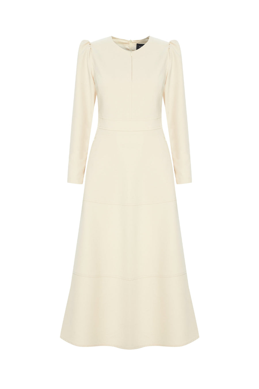 Exquise  CrewNeck Slit Regular Bone Dress - Porterist 6