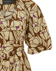 Floral - print Front Tie Shirt Dress | Porterist