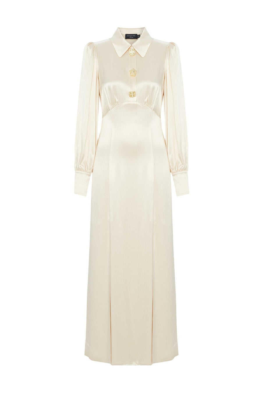 Exquise  Long Regular Bone Dress with Slits - Porterist 6